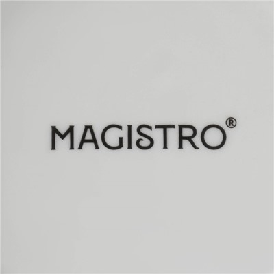 Тарелка фарфоровая пирожковая Magistro «Морской бриз», d=15 см, цвет белый