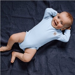 Плед для новорожденных, размер 120x85 см, цвет синий