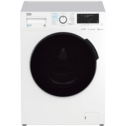 Стиральная машина Beko WDB 7425 R2W, класс В, 1200 об/мин, до 7 кг, сушка, бело-чёрная