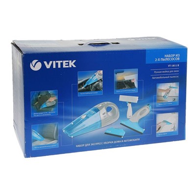 Пылесос Vitek VT-1811, 60 Вт, 0.5 л, серый