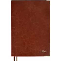 Ежедневник датированный на 2024 год Сариф, коричевый, А5, 176 листов