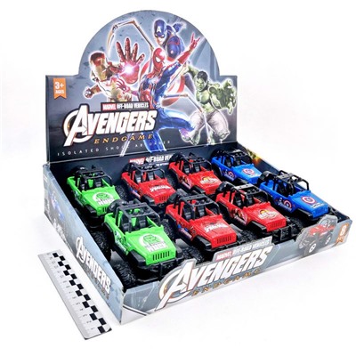 Машина Off-Road Avengers 4цвета (№555)(инерционная) 8шт в коробке