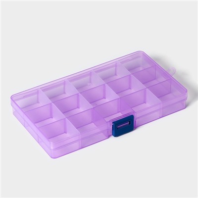Органайзер для хранения RICCO, пластик, 15 ячеек, 17,5×10×2,2 см, цвет МИКС
