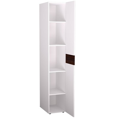 Шкаф для белья «Норвуд 55», 400 × 579 × 2300 мм, цвет белый / орех шоколадный