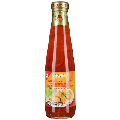 Соус чили сладкий для спринг-роллов Sweetened Chilli Sauce for Spring Roll Aroy-D 360 гр.