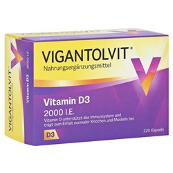 Vigantolvit Вигантолвит Германия Витамин D3 2000 I.E., 120 капсул
