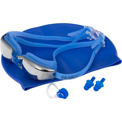 Набор для плавания Bradex: шапочка +очки+зажим для носа+беруши для бассейна