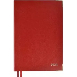 Ежедневник датированный на 2024 год Сарифа, красный, А5, 176 листов
