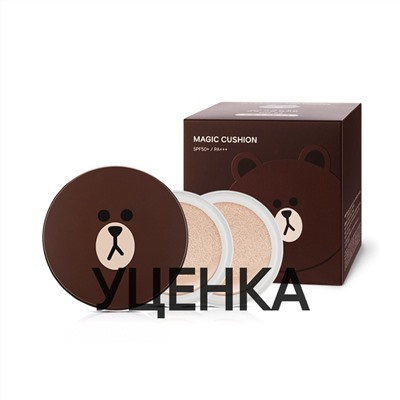 УЦЕНКА, Missha Line Friends, Тональная маскирующая основа-кушон №23 Magic Cushion SPF50+/PA+++ (15гр*2) (МЯТАЯ КОРОБКА)