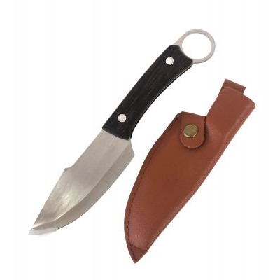 Нож стальной деревянная рукоятка в чехле 23 см.1 шт.