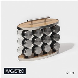 Набор для специй на подставке Magistro «Модерн», 12 шт