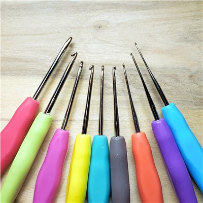 Крючок для вязания с прорезиненной ручкой RCH
