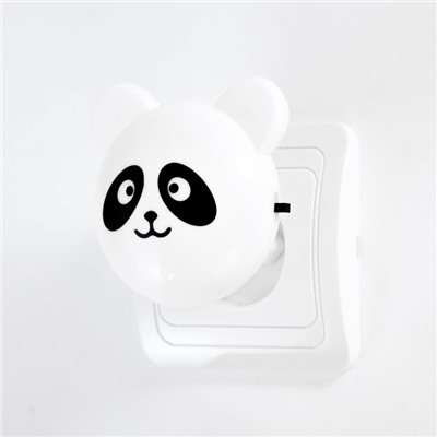 Ночник "Панда" с датчиком освещенности, 4_LED х 1 Вт, 9 см (220В) белый RISALUX