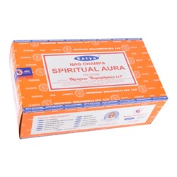 Satya-15-BL Блок благовоний Spiritual Aura (Духовная аура) 12 упаковок по 15 грамм
