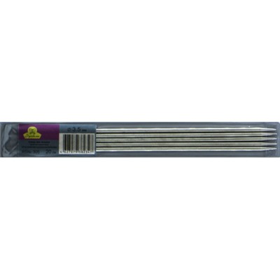 Спицы "Рукоделие" RSN для вязания чулочно-носочные (5-ти комплектные) металлические (RSN-305 20см * 3.5мм)