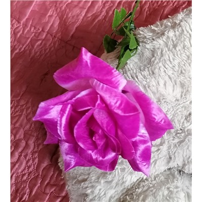 Ветка одиночная бутон розы шелк (1010237) микс 50шт(белые, розовые, сиреневые)