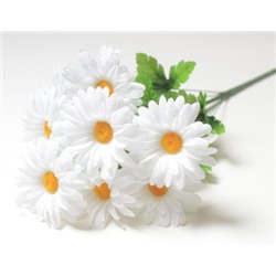 Искусственные цветы, Ветка в букете ромашка 9 голов (1010237) белый 1ШТ