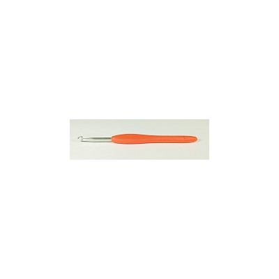 Крючок для вязания металлический, ручка каучук d 2.0-7.0