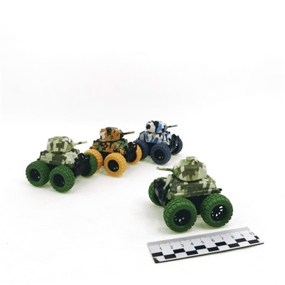 Big Foot Танк (№186-9) Tank 4X4 инерционная 3цвета камуфляж (пластик)(12шт в коробке)