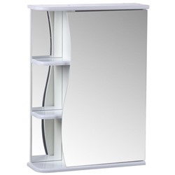 Зеркало-шкаф для ванной комнаты "Тура 5501", с тремя полками, 55 х 15,4 х 70 см